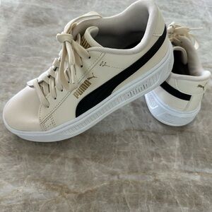 Puma White and Black Athletic Shoes